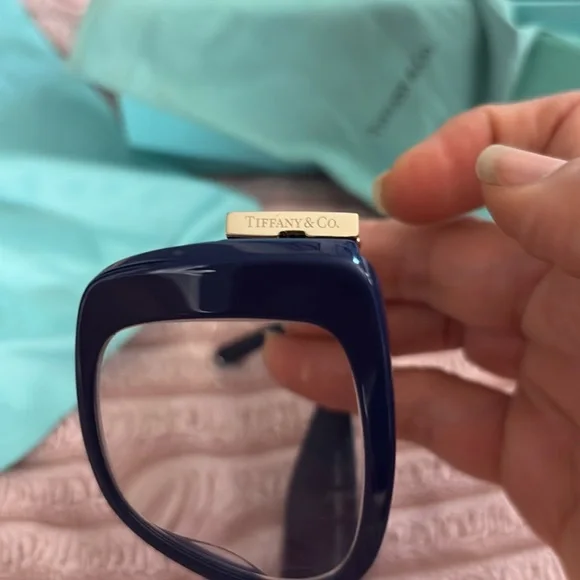 Tiffany. Co TF2235 Square Eyeglasses 8385-Spectrum
Blue with gold tone in EUC. - Picture 14 of 17